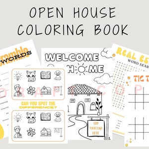 Coloring Book/Open House/Realtor Marketing/Realtor