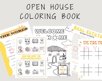 Coloring Book/Open House/Realtor Marketing/Realtor