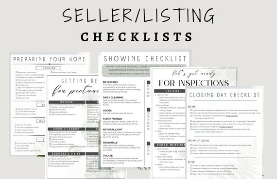 Seller's Checklist/Realtor Marketing/Canva/Template/Real Estate/Realtor/Luxury Marketing