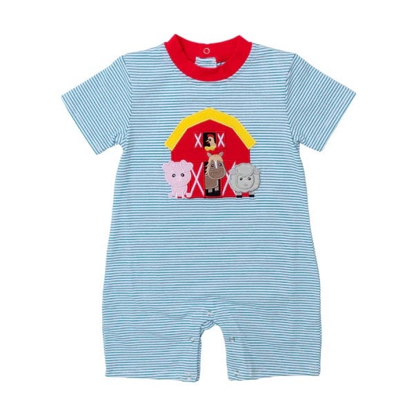 Boys Applique Romper - Field Day main image 1