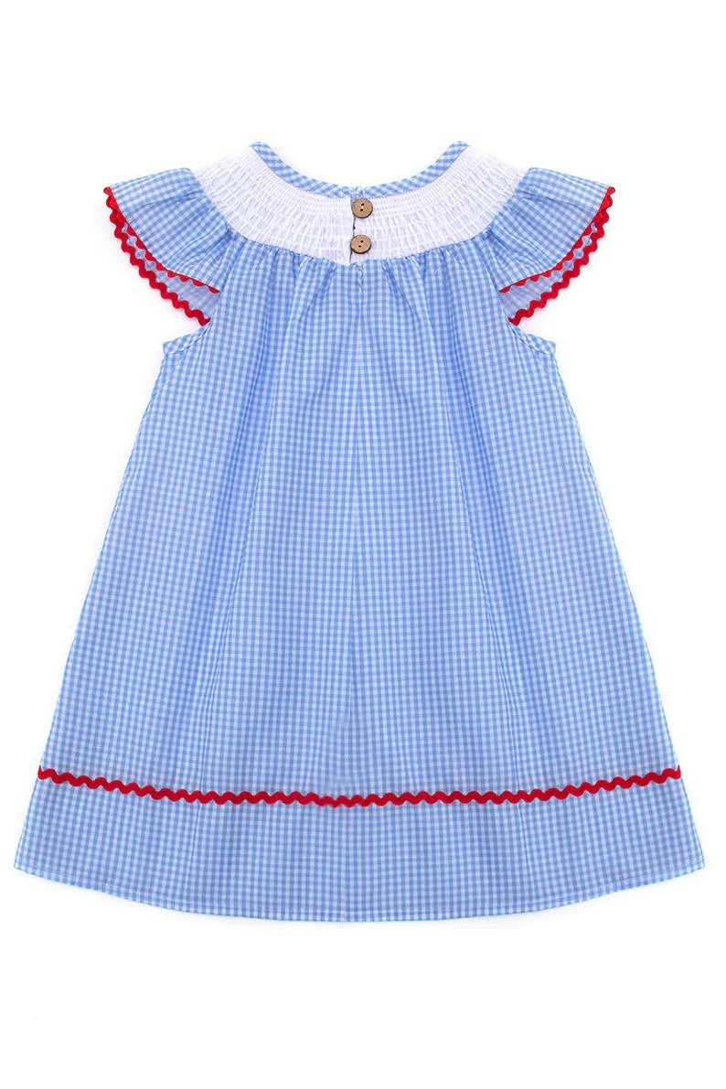Smocked Blue Gingham Lobster Dress Etsy