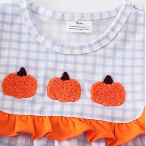 Pumpkin Patch Cutie Flannel Romper in Purple