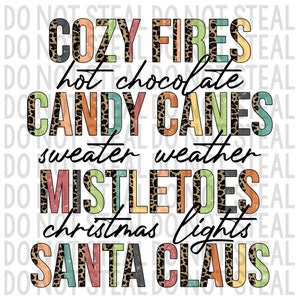 Christmas Words/Christmas/Ready to Press Sublimation Transfer