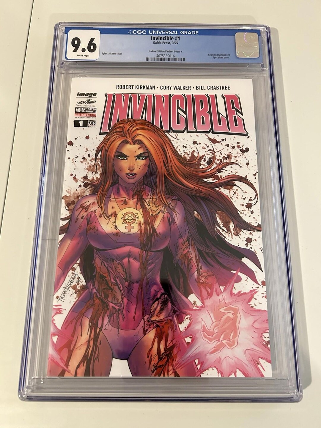 Invincible #1 Atom Eve Battle Damage Italian Cover C CGC 9.6 - Etsy