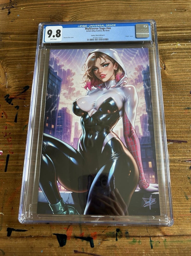 Spider-Gwen Cosplay Costume Variant-Multiverse Saga- Cover by Dhaxina CGC 9.8 bild 1