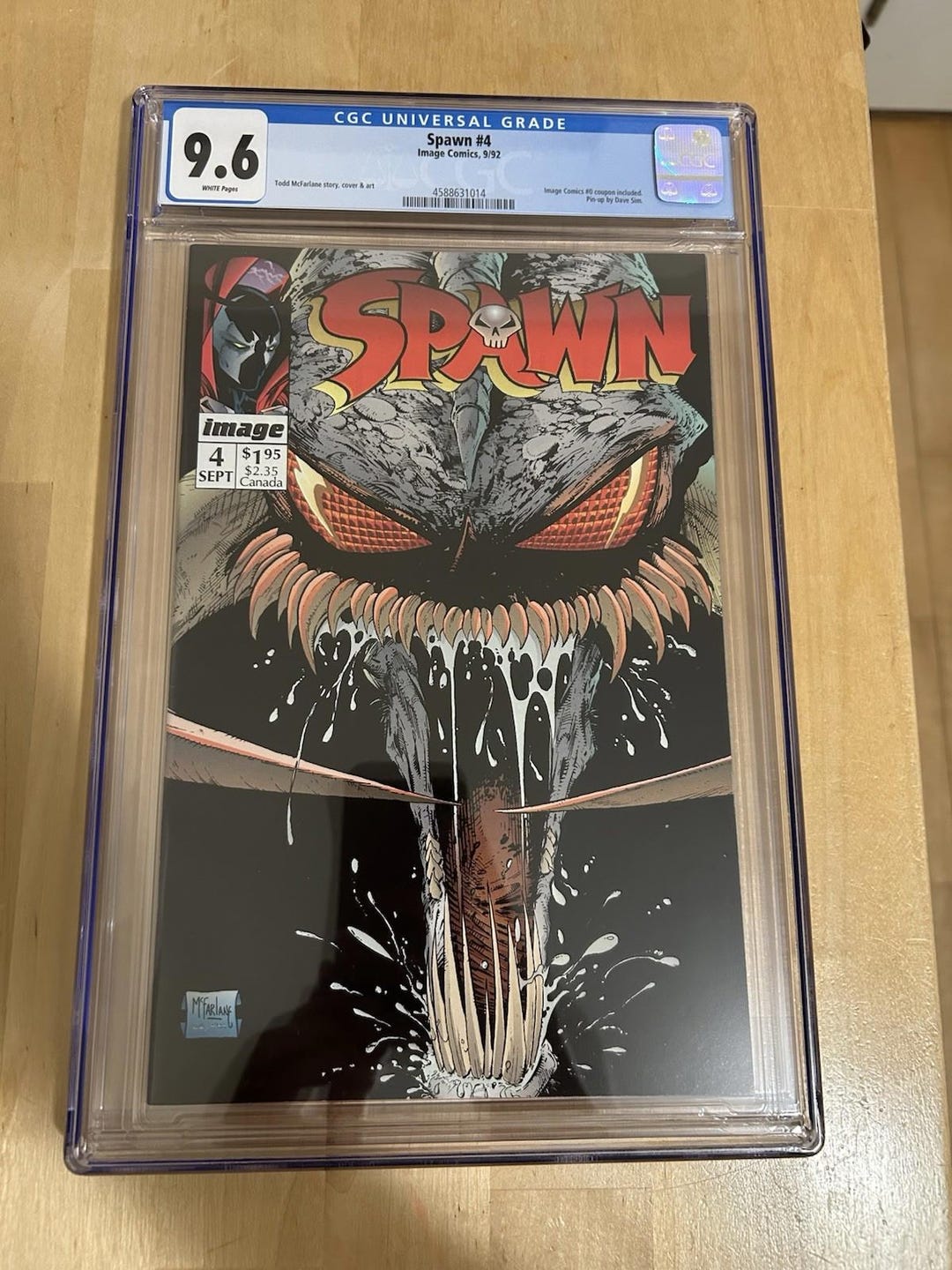 Spawn #4 1992 CGC 9.6 WP Todd Mcfarlane Story Cover & Art 1st Cover of ...