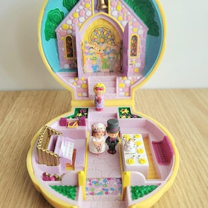 Vintage 1989 Polly Pocket Polly in a Wedding Playset | Bluebird Toys Complete Set | Rare First Edition Collectible
