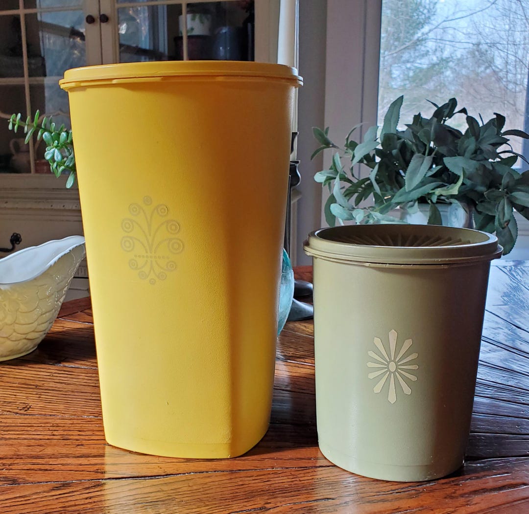 Vintage Tupperware Servalier Storage Canisters | Retro 70s & 80s ...