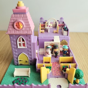 Polly Pocket Light-Up Wedding Chapel | Working Nearly Complete Set | 1993 | Bluebird Toys | Vintage Collectible