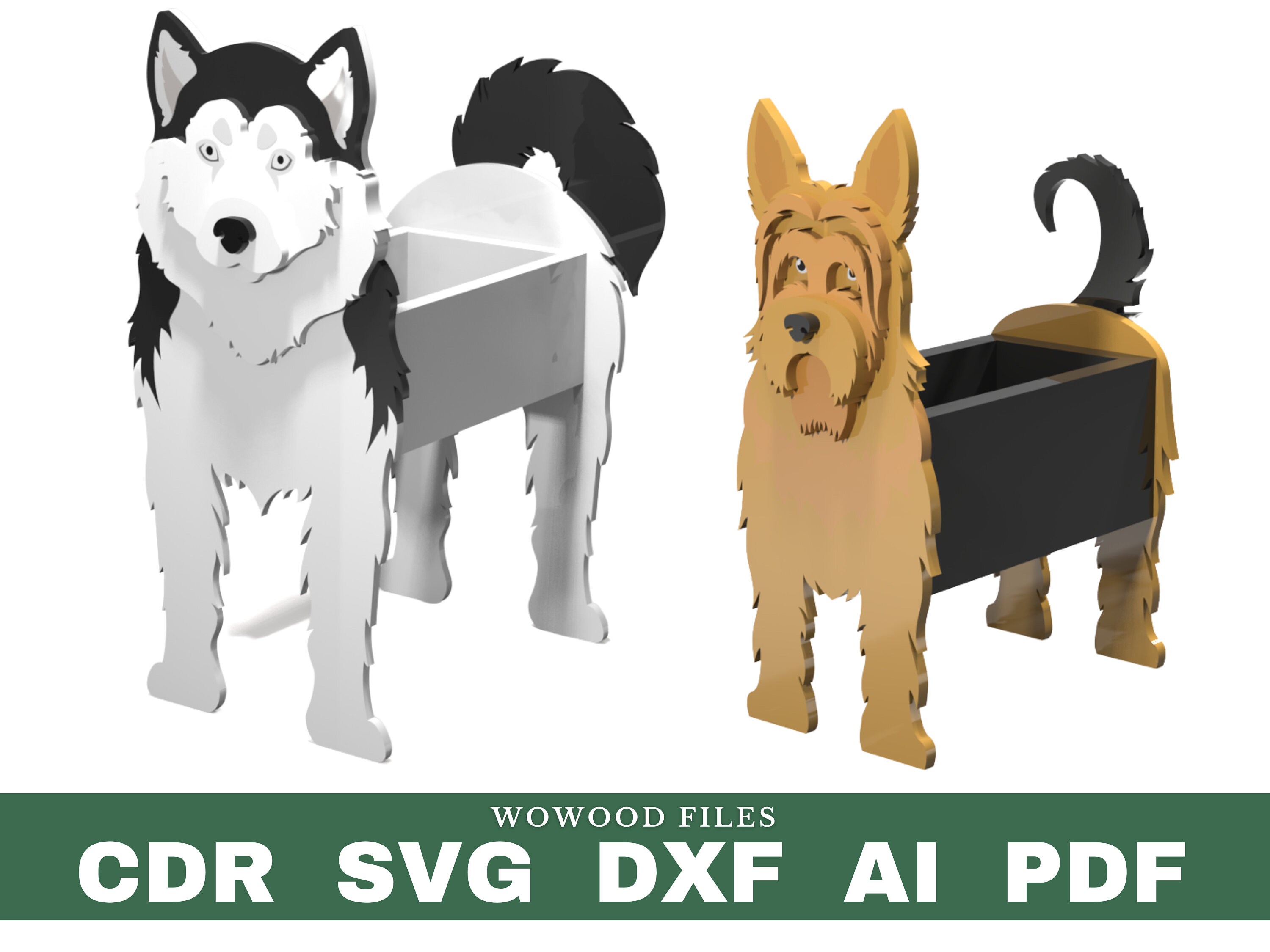 Bundle 20 Dogs Planter Pattern Pack Wood Planter Wood Pet Etsy UK