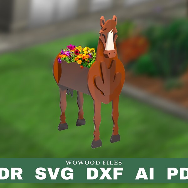 Horse Planter Pattern Etsy