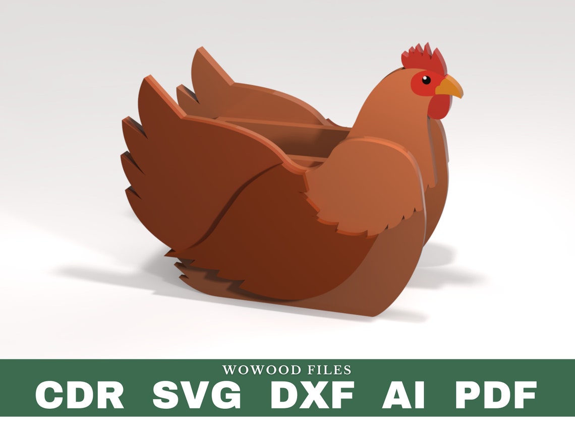 Chicken Planter Pattern Wood Planter DIY Garden Ornament Etsy