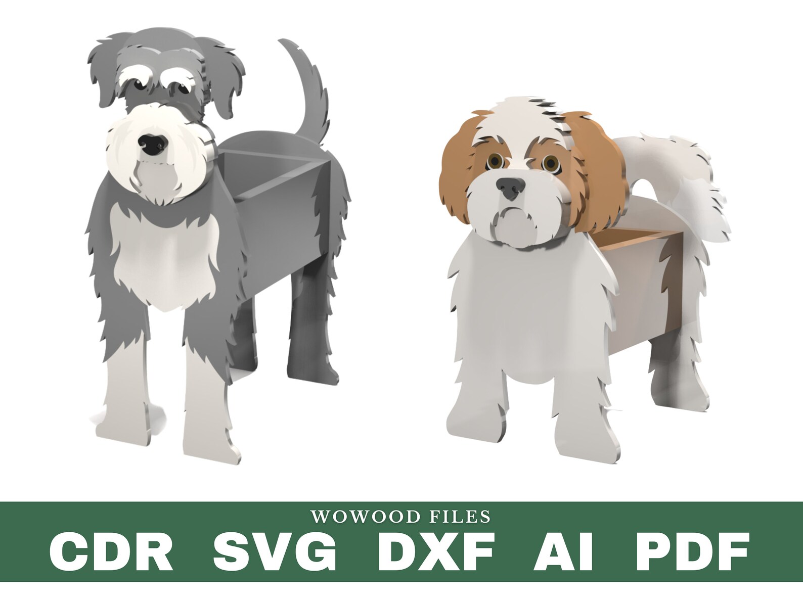 Bundle 20 Dogs Planter Pattern Pack Wood Planter Wood Pet Etsy