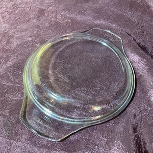 Klare runde PYREX Kasserolle Deckel England 33D 6 3/8 "