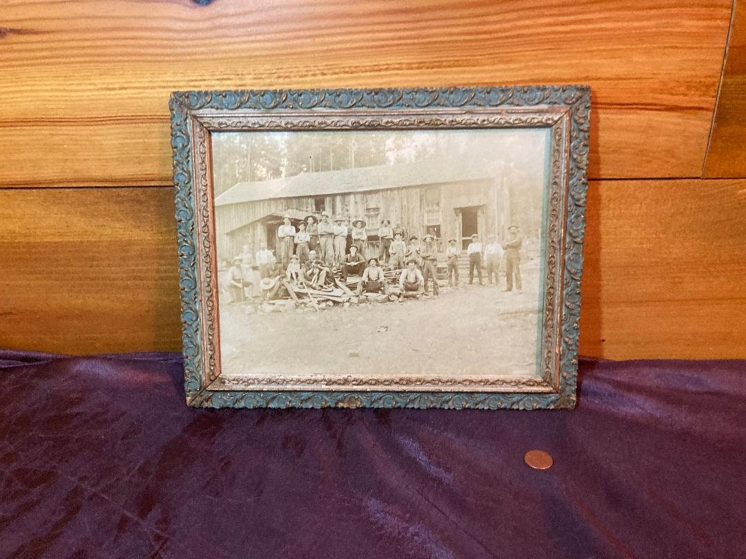 1890 Photograph of Lumber Camp Near Montgomery, Pennsylvania Close to