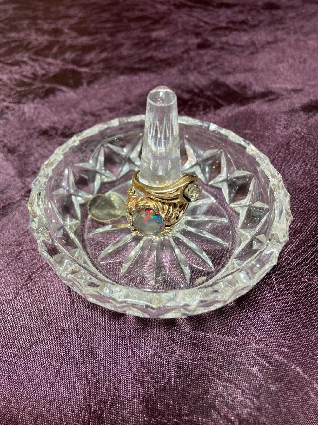 Vintage Zajecar 24 Lead Crystal Ring Holder Ring Dish Yugoslavia Etsy