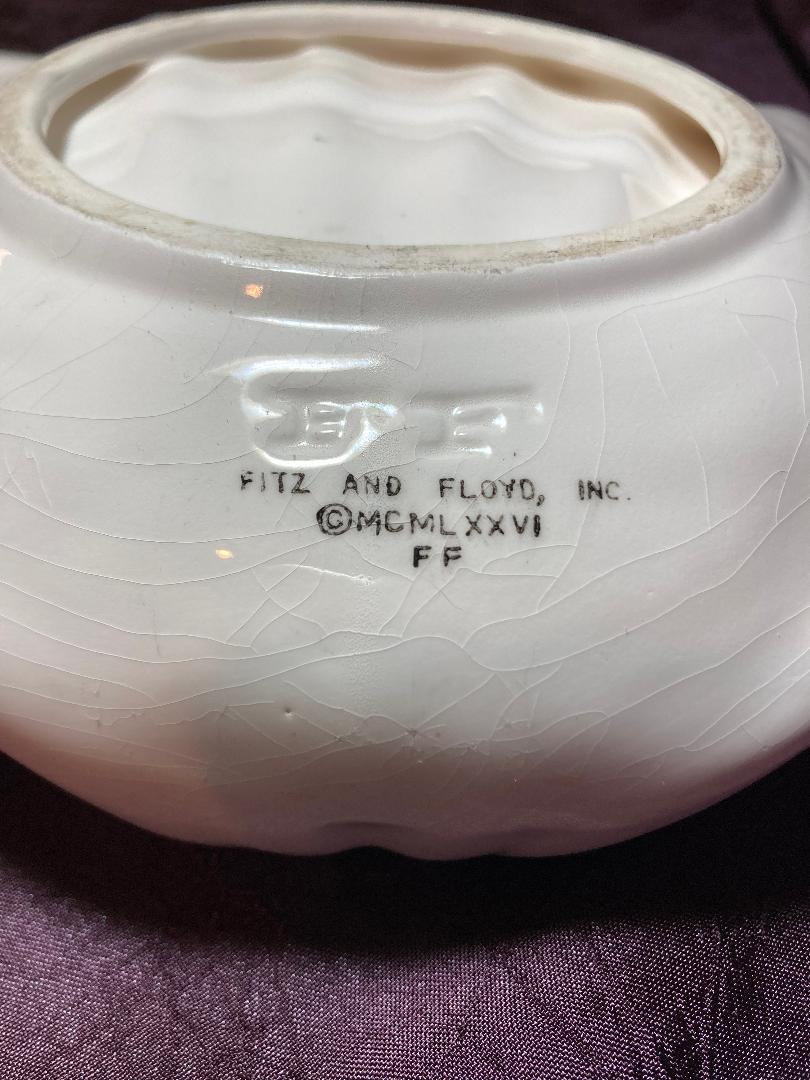 Fitz and Floyd 1976 Pink Coral Sea Shell Nautical Ocean Decor Vintage