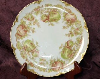 Haviland Limoges appel en peer 8,5" plaat gouden rand