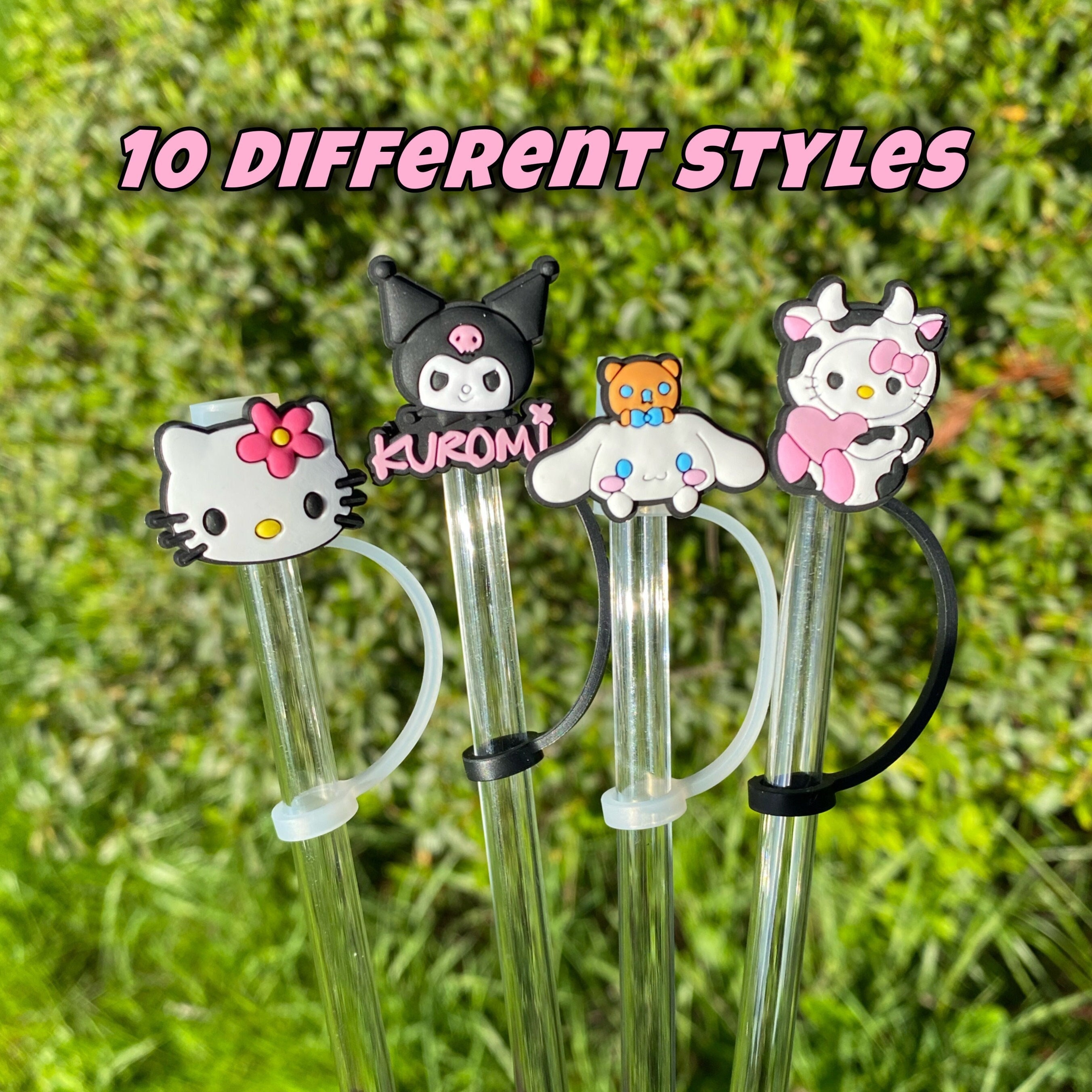 Cute anime cat gifts for her, Cute Straw Charm, HK Straw Topper, Fall  Coffee Straw Charms, Kawaii anime cartoon straw toppers, Trendy Charms