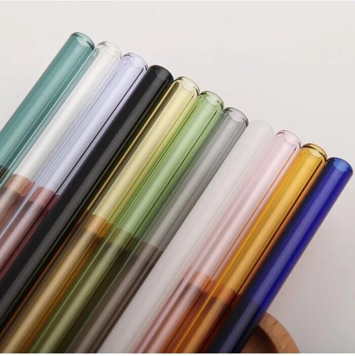 Choose Your Color Mini Glass Straw Set of 6