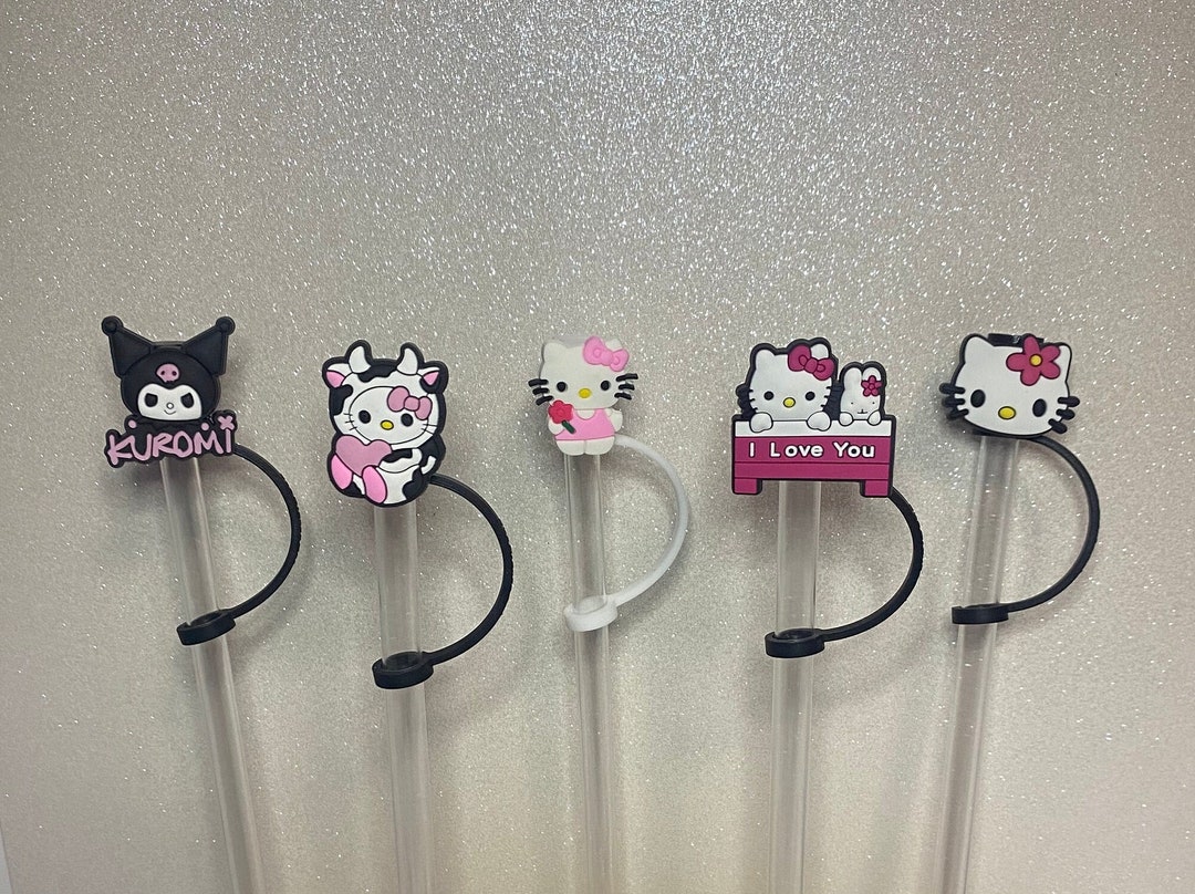 Sanrio Straw Toppers Hello Kitty Straw Toppers Kuromi Etsy