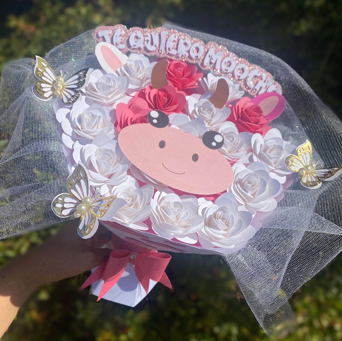 Cow Bouquet Paper Flower Bouquet Anniversary Gift Ramo - Etsy