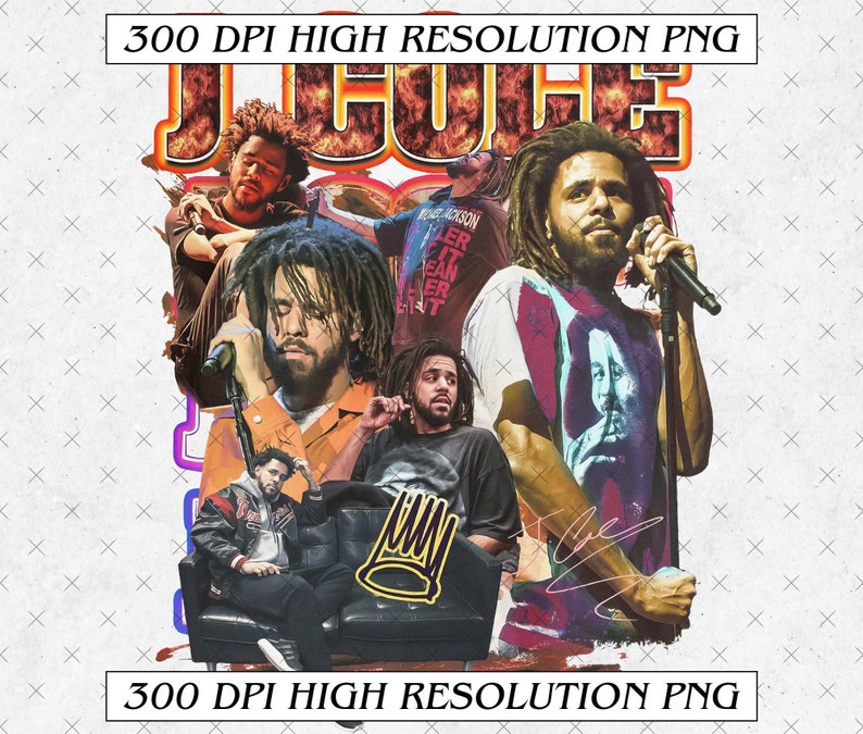 J COLE PNG Digital Download J. COLE Desigin J.Cole Its All About Blur Tour Png Desing Digital Download Rapper, Hiphop, Retro image 1