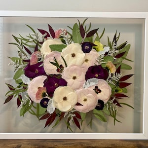 Wedding Bouquet Preservation, Pressed Flower Preservation, Framed Bouquet Preservation, Custom Bridal Flowers, Art, Wedding Gift Keepsake,