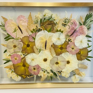 Wedding Bouquet Preservation, Pressed Flower Preservation, Framed Bouquet Preservation, Custom Bridal Flowers, Art, Wedding Gift Keepsake