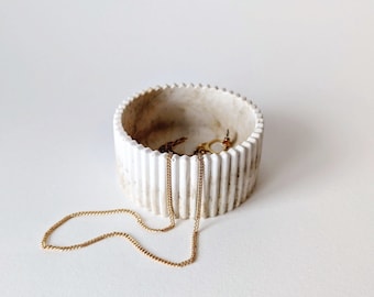 Stone Marbled Jewellery Box | Trinket Jar | Jesmonite Pot | Marbled Dish | Jewellery Dish | Styling Dish | Housewarming Gift