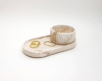Oval Trinket Tray | Stone Marbled Tray | Trinket Tray | Jewellery Dish | Display Tray | Styling Dish | Housewarming Gift | Decorative Tray |