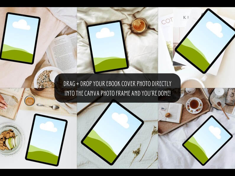 12 Cozy Elegant Ebook Mockup Templates, Bookstagram Template Bundle ...