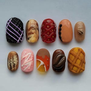 Chocolate Press On Nails
