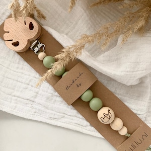 Pacifier chain with name | Jungle | Safari | elephant