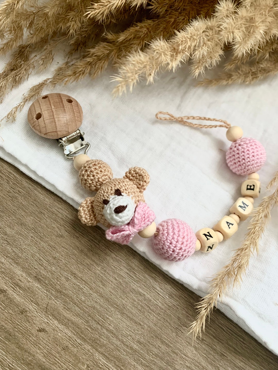 Unique Pacifier Chain Personalized Pacifier Chain With Name, Teddy Bear - Etsy