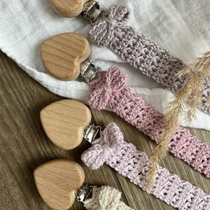 Chaîne de sucettes personnalisée avec nom, crochetée, nœud image 3