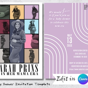 Mama Era Baby Shower Invitation Template | Instant Digital Download | Games | Editable Invite | Mom Era | Sign | Poster | Eras | My Mama Era