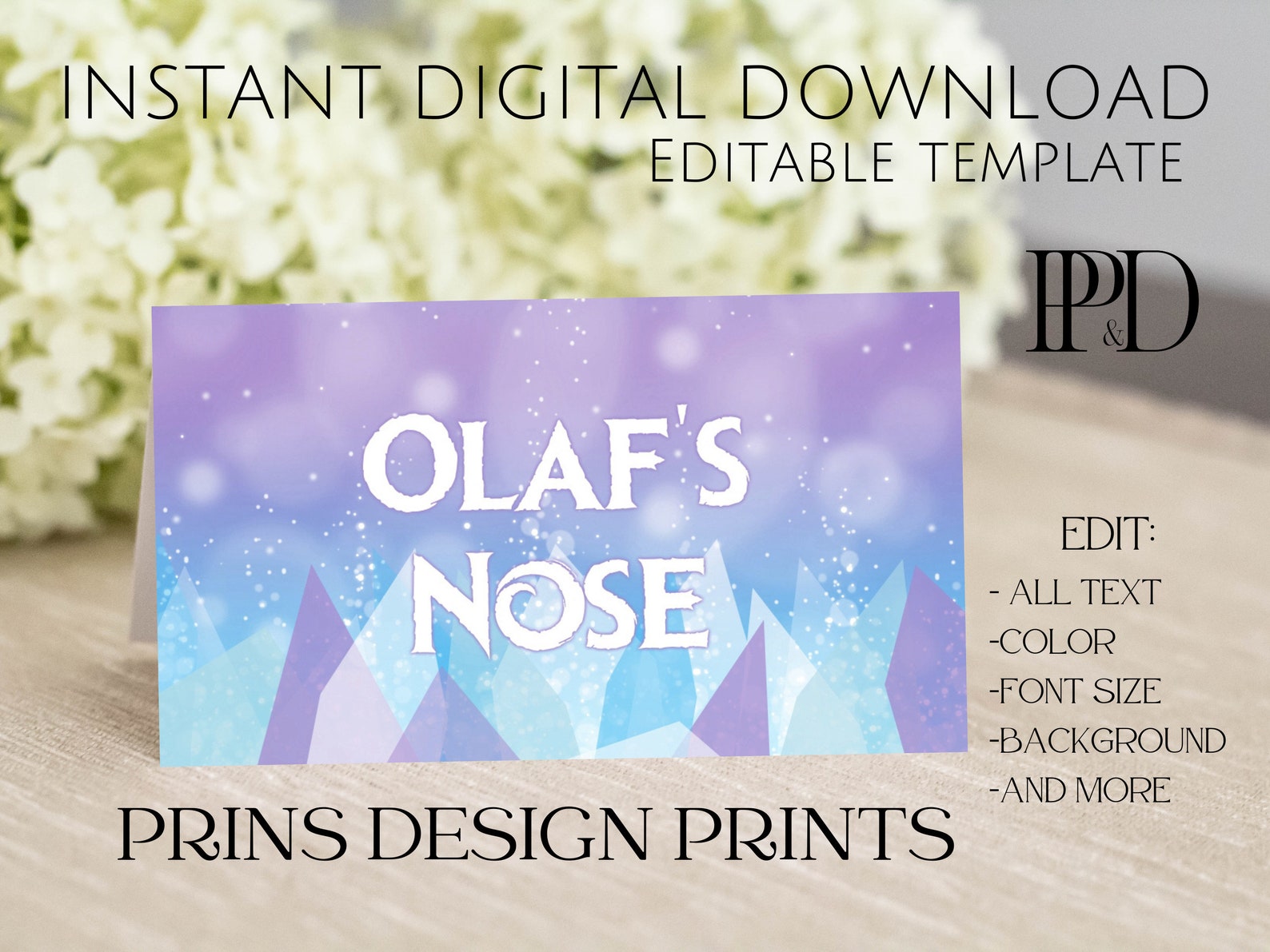 Themed Editable Food Label Template | Digital Download | Princess ...