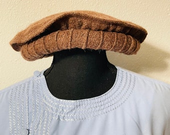 Afghan Pakol Hat/ Pakil Cap / Pashtun traditional hat / Pakol cap