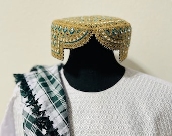 Kandahari Hat/Afghan Handmade Kandahari Cap / Pashtun traditional hat / Pashtun Hat