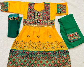 Girls Traditional Afghani Dress / Afghani Dress for Girls / Beautiful Afghani Dress For Girls / Girls Dress