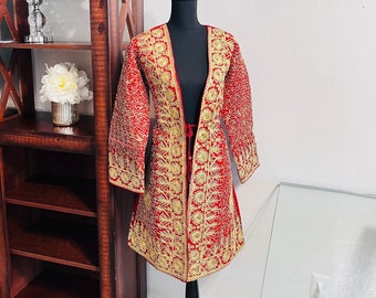 Beautiful Afghan Handmade Embroidered Jacket for Women / Coat for Women/ Chiffon Coat for women