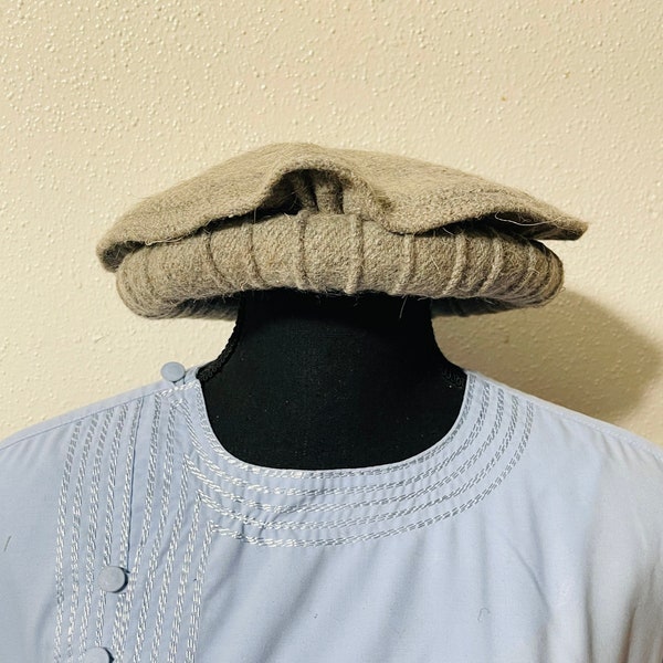 Chapeau afghan pakol / casquette pakil / chapeau traditionnel pachtoune / casquette pakol