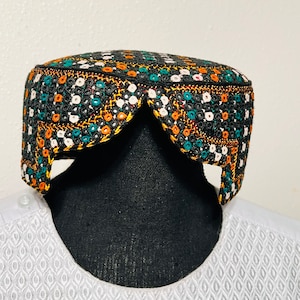Kandahari Hand stitched and custom made Hat/ Afghan Kandahari Hat/ Afghan Handmade Kandahari Cap / Pashtun traditional hat / Pashtun Hat