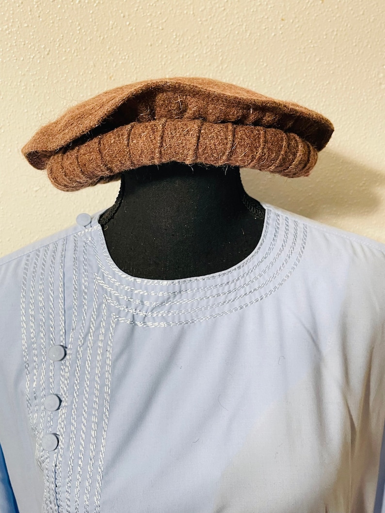 Afghan Pakol Hat/ Pakil Cap / Pashtun traditional hat / Pakol cap image 1