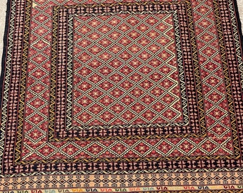 Afghan Hand Knotted Maliki Rug/Gelim / Vintage Rug Made of 100% Wool/ Afghan Handmade Maliki Kilim