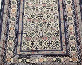 Handmade Afghan Maliki Rug, Vintage Wool Gelim