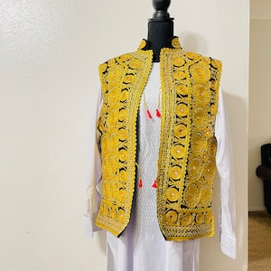 Afghan Traditional Waistcoat for Grooms / Waskat for Men / Afghani Party & Wedding Waistcoat for Men /Afghan Beautiful Waskat for Men