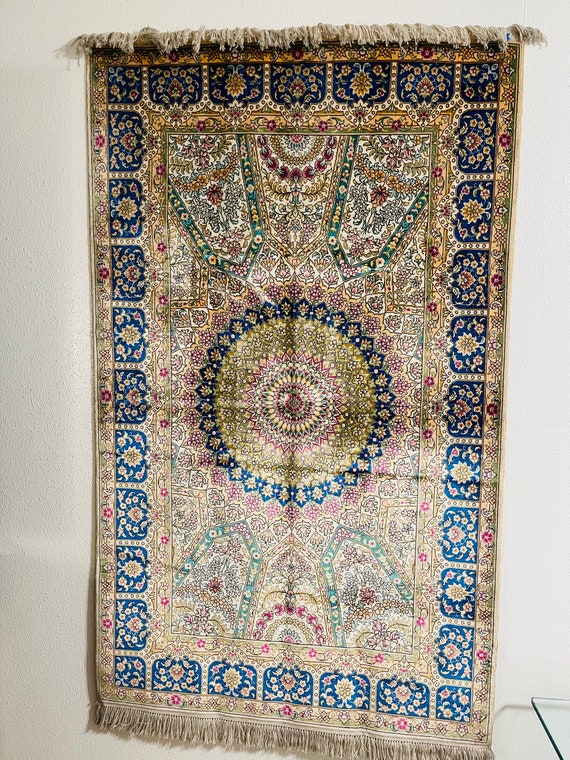 Afghan Handmade Parsi Carpet / Pure Silk Carpet / Silk Made Afghan 