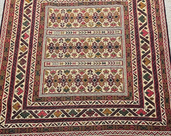 Afghan Handmade Maliki Rug/ Kilim Made of 100% Wool/ Vintage Rug